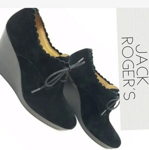 Jack Roger's suede scalloped‎ edge booties 11